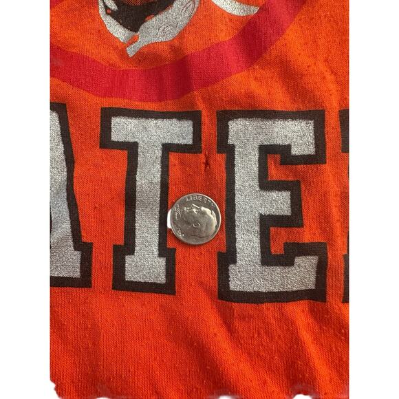 Vintage 80s 90s Official Raider Hater Mens XL Orange Single Stitch Shirt VTG - Picture 8 of 8